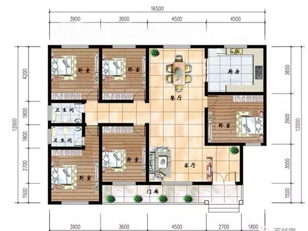 睿婕精品一層輕鋼小別墅戶型圖，回歸農村享受(圖2)