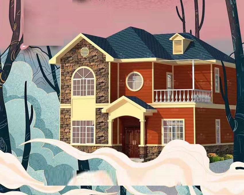 睿婕地中海風格小戶型輕鋼別墅(圖1) 睿婕輕鋼別墅